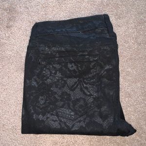 Metallic Black Bebe Jeans